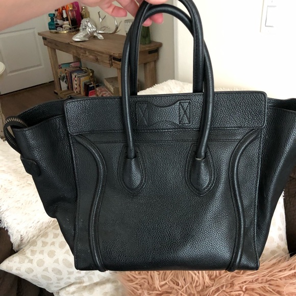 Black Celine Mini Luggage Handbag - Picture 5 of 6